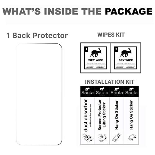 Image of Saola 9H BACK Protector For Apple Iphone 8 Plus (Not Glass, It?s a Flexible Protector) .Comes with One Minute Installation Kit & Wipes.