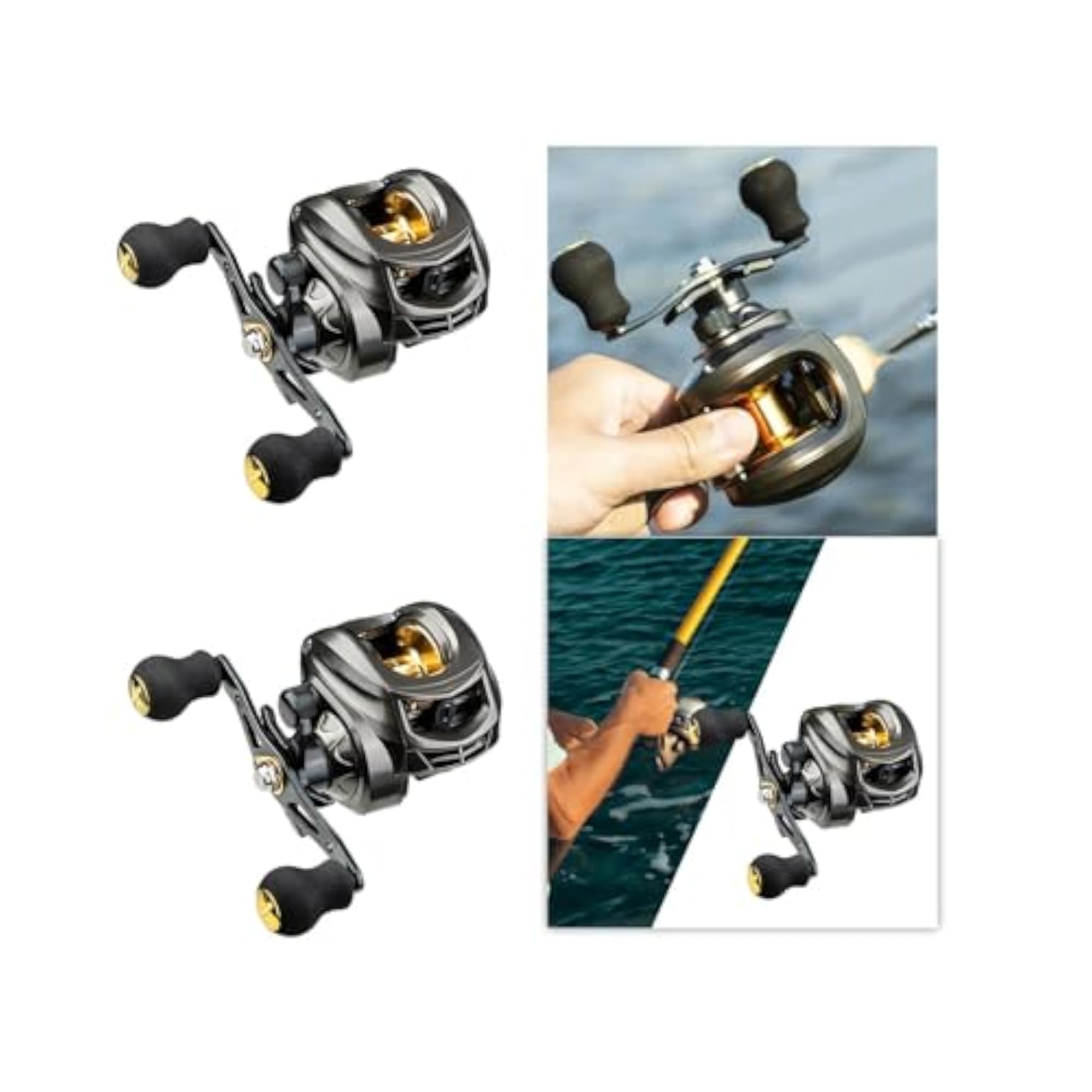 Baitcasting Reel, 8kg Max Drag with Smooth Drag System