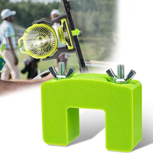 Golf Cart Fan Mounting Bracket for Ryobi PCL811 18V Hybrid Fan, Universal Easy-Install Adapter, No-Drill Cooling Solution for Most Models of Golf Carts(1.25inSquare)