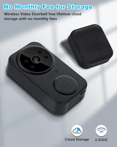WASHLA Video Doorbell Wireless,Ring Video Doorbell Smart Security Doorbell Camera with Camera Wireless 2-Way Monitoring Suitable for Outdoor Entrance - Image 6