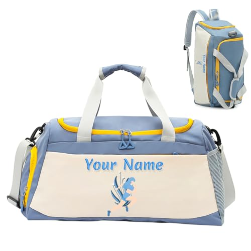 Bolsa de Viaje para Equipaje Personalizada con Foto, Nombre y Texto, Bolsa de Deporte y Fitness Tres en uno Personalizada para Hombre y Mujer, Bolsa de separación de Ropa Seca y húmeda Personalizada