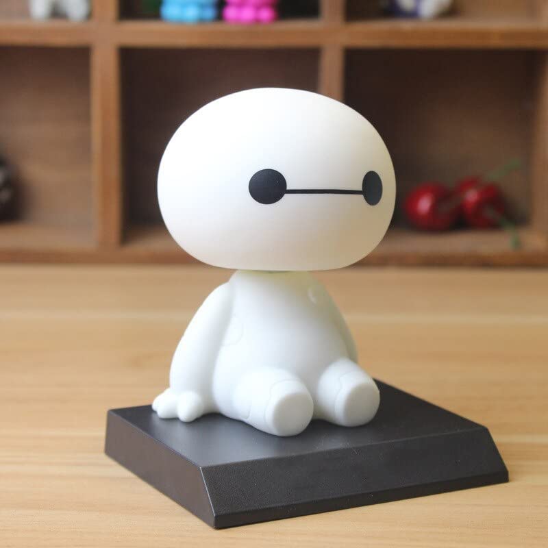 TOMYEUS Adorno de coche lindo cabeza agitada Baymax robot muñeca decoración automotriz auto...