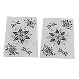 Wangcmcol für die Prägevorlage für Kartenherstellung, für DIY -Handwerk, niedliche Muster -Relief -Design, 2pcs Formen für Kartenladungen, praktische Vorlagen