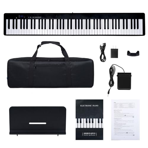 Le piano électrique pliable noir et blanc LentLY à 88 touches libère vos talents musicaux, y compris la batterie et le sac à dos, idéal for les débutants et les joueurs avancés for la pratique à domic - Les Beatles, Paul McCartney, John Lennon, RIngo Starr, George Harrison Le piano électrique pliable noir et blanc LentLY à 88 touches libère vos talents musicaux, y compris la batterie et le sac à dos, idéal for les débutants et les joueurs avancés for la pratique à domic