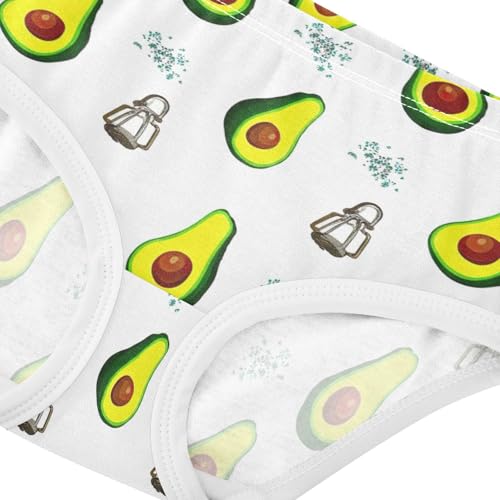 Cotton Girls Underwear Toddler Cute Green Avocados White Cute Panties Girl Stylish Briefs Kids Undies 2t4