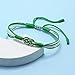 HARACRAFT Green White Infinity Country Proud Bracelet, Forever Country Flag Color Tibetan Bracelet, Surfer String Wrap Bracelet for Men, Women, Luck and Protection, Pakistan, Nigeria