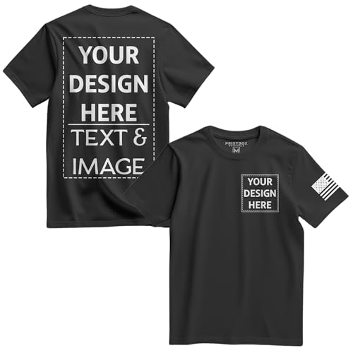 Custom Shirts for Men, Custom Shirt Unisex Fit Mens & Womens, Customized Tshirt Design Your Own Black
