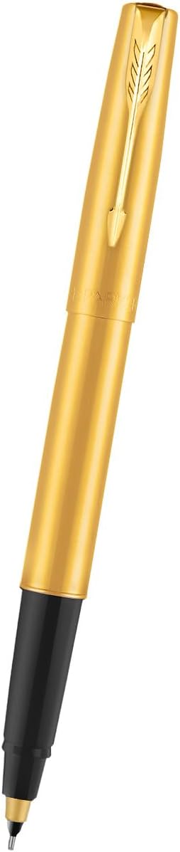 Parker Frontier Gold Roller Ball Pen| Ink Color - Blue | Perfect For Professional Use | Elite Pen For Corporate Purposes
