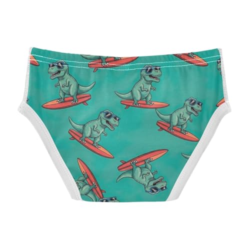 CHIFIGNO Cool Dinosaurs Green Briefs for Boys Printed Cotton Underwear Toddler Boy Soft Brief Underwear2
