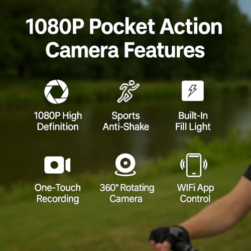 Acuvar 4KPOCKETSC Mini Cámara Clip-On 1080P miniatura 4