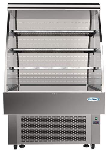 Image of KoolMore - CDA-13C Open Air Merchandiser Grab and Go Refrigerator with LED Lighting and Night Curtain - 13.4 cu.ft