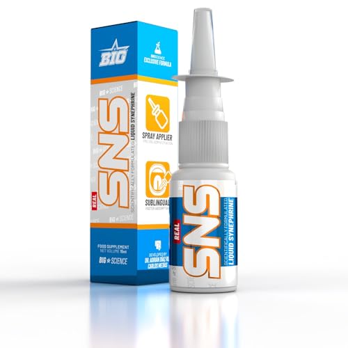 BIG - REAL SNS Sinefrina Natural Líquida – 30mg P-Sinefrina en Spray Sublingual – Suplemento Termogénico para Perder Grasa – Administración Directa para mayor Biodisponibilidad - 90 Dosis