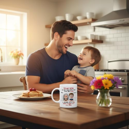 Taza personalizada para hijo de mamá 11 oz miniatura 6