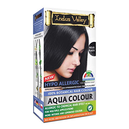 Lendom INDUS VALLEY Hypo Allergic Aqua Colour 100% botanical hair Colour Indus Black