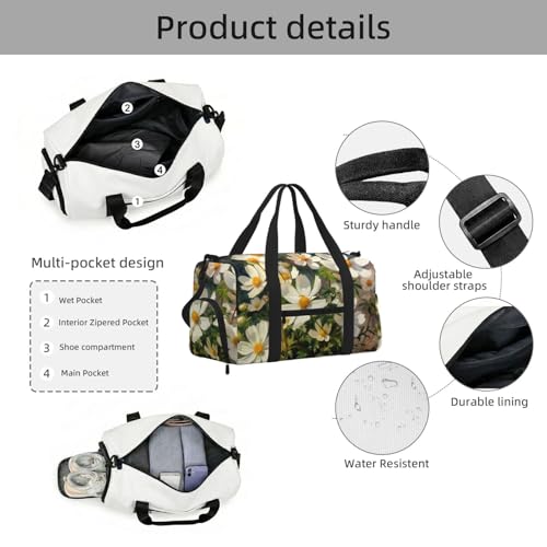 Sac de sport Mexpekil avec compartiment chaussures étanche grand format - 3