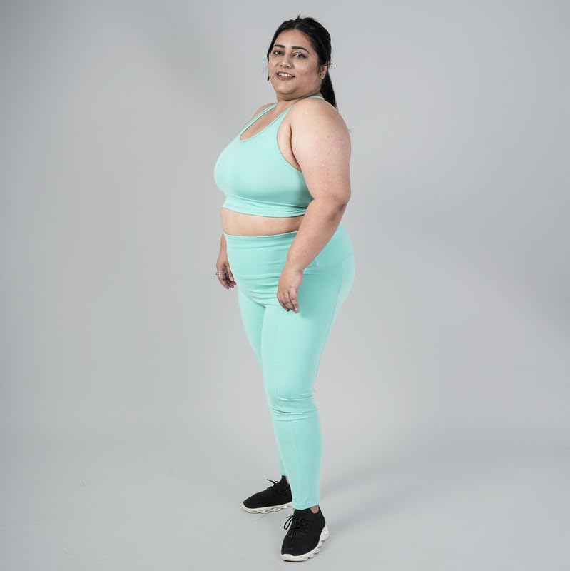 Image of Gym Wear Co-ord Set for Women Stretchable Top & Leggings for Women's & Girls Suitable for Yoga Jogging & Gym Western Coord Set