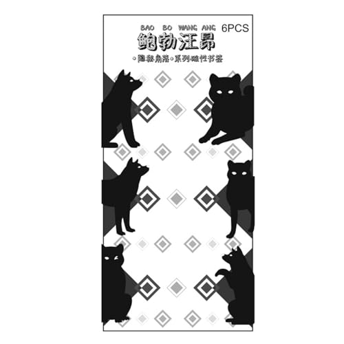 6PCSブックマークアニマルブックページホ??ルダー教師愛好家の大人の学生セットのためのクリップ