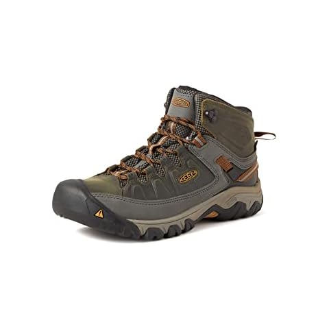 KEEN Men's Targhee Iii Mid Wp High Rise Hiking Shoes, Black Black Olive Golden Brown Black Olive Golden Brown, 9 UK Cover