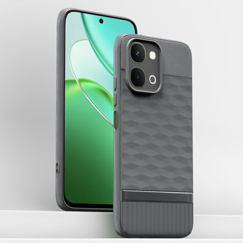 Image of Outlouders Back Cover for Vivo T5x / Vivo Y51 Pro /iQOO Z11x 5G | Full Camera Protection | TPU Soft Flexible Shockproof Bumper Case (Grey)
