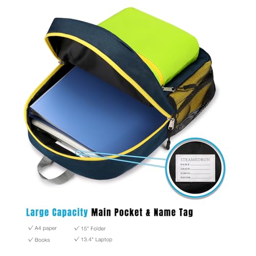 Image of STEAMEDBUN Kids Backpack for Boys,Kindergarten Backpack for Toddler Boys Age 3-6