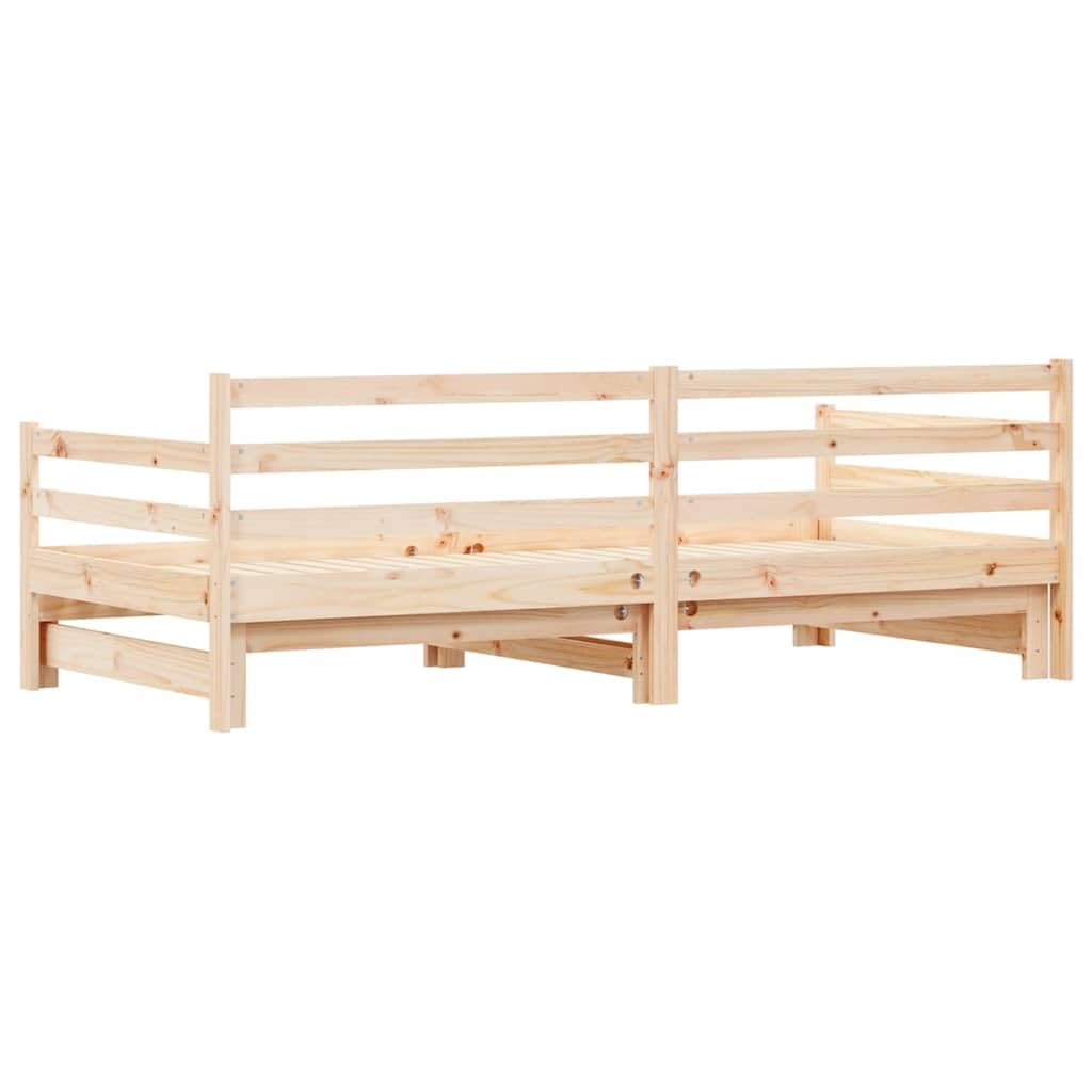 vidaXL Divano Letto con Letto Estraibile 90x200cm Legno Massello Pino
