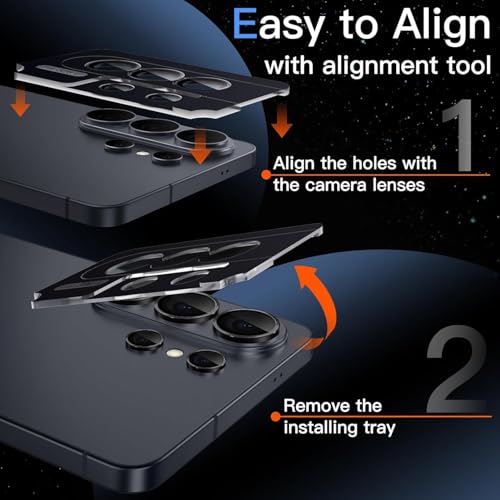 Image of Premium Camera Lens Protector for Samsung Galaxy S26 Ultra Black AR AF Coated 9H Tempered Glass Camera Guard, Anti Drop, Scratch Resistant Camera Lens, Case Friendly Waterproof Heavy Duty UHD Clear Camera Cover
