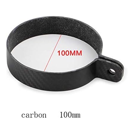Amazon Togetoo オートバイサイレンサーバンドエキゾーストマフラーエスケープホルダーマフラー固定リングサポートブラケットカーボンファイバー 100mm マフラーステー バンド 車 バイク