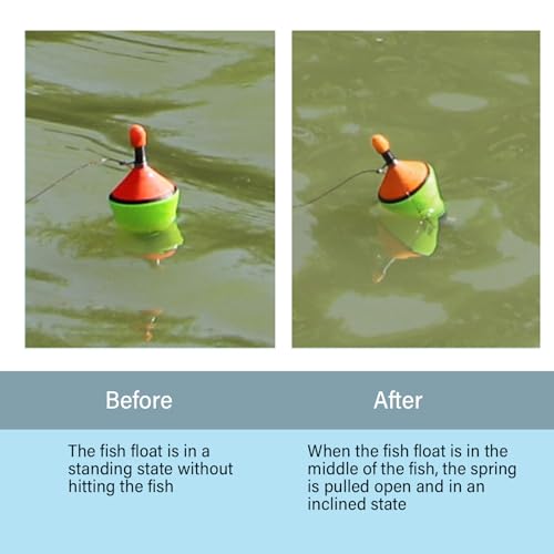 Flotador automático portátil para pesca con resorte de acero inoxidable y alta resistencia miniatura 2