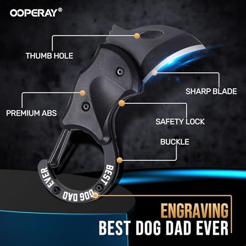 Image of OOPERAY Dog Dad Gifts for Men Fathers Day, EDC Box Cutter-BEST DOG DAD EVER, Fathers Day Birthday Gifts, EDC Gadget Gift for Camping Hiking Fishing