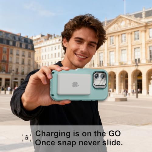 Follaroma for iPhone 17 Case with Stand & Built-in Camera Cover, MagSafe Compatible, Heavy-Duty Shockproof Protection, Magnetic & Rugged Phone Cover for iPhone 17 6.3'', Mint by Follaroma - Used condition - Image 6