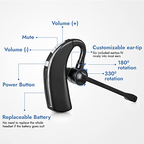Leitner Lh280 Wireless Office Headset With Mic - Computer And Telephone Headset - Phone Headsets For Office Phones – On-Ear Premium Lite #TOP4