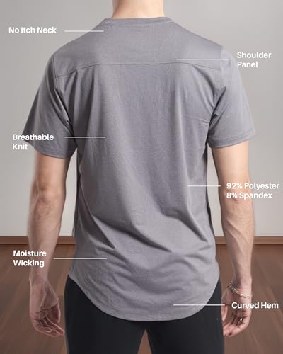 Kenneth Cole REACTION Performance Slim Fit T Shirts for Men 3-Pack - Moisture Wicking Shirts for Men for Workout, Casual Wear4