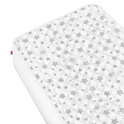 Moonsea GX-BH-175 Crib Mattress Protector Waterproof, Quilted Crib Mattress Pad Cover 52'' X 28'' Extra Soft Breathable Toddler Bed Cover Fitted Crib/Toddler Mattress Stretch Up To 8" thumb #7