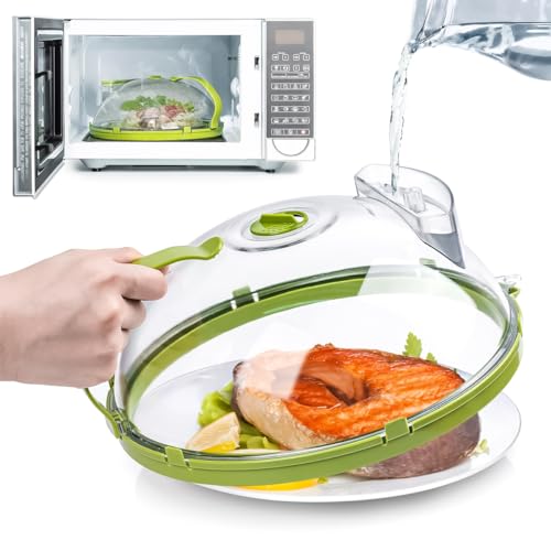 Supvox® Microwave Cover for Food, 10 Inch Plate Covers, Clear Spl...