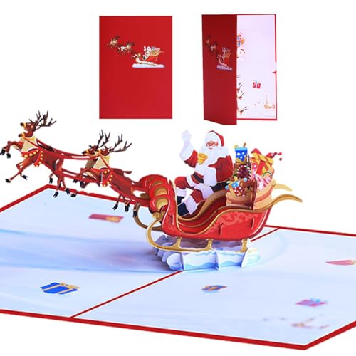 Karten, Pop-Up-Karte, Weihnachtsmann-Karte, Segenskarten mit passendem...