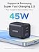 UGREEN 45W USB C GaN Charger for iPhone 17, PPS 3 Port Super Fast Charger Block for iPhone 17/16/15 Pro Max, Galaxy S25/S24 Ultra, Pixel, iPad, MacBook and More Series, Matte Black