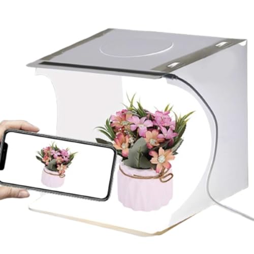 Caja de luz fotográfica, Mini Estudios de fotografía Plegable Kit de Carpa de luz con Fondos de fotografía de 6 Colores para artículos de tamaño pequeño