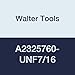 Walter Tools A2325760-UNF7/16 Prototex HSS Machine Tap, Uncoated, 0.323" Shank Diameter, 0.866" Cutting Length, 3-5/32" Overall Length, 7/16-20 Size