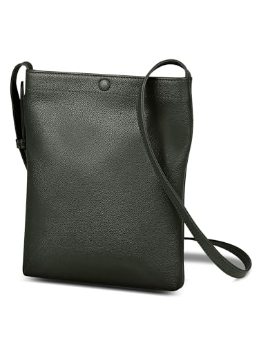 [ムラ] メンズ サコッシュ 軽量 タテ型 薄型 本革 マグネットボタン付 グリーンの商品画像（Amazon）