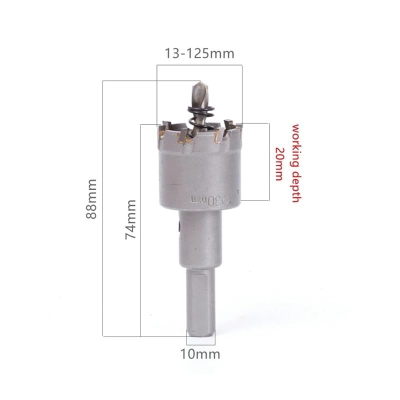 1個 13-100mm TCTドリルビット タングステンカーバイドホールソー ステンレススチール アルミニウム 鉄 銅 穴あけ 金属