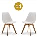 Naturelifestore Pack de 4 sillas de Comedor/Oficina con Madera de Haya Piernas...