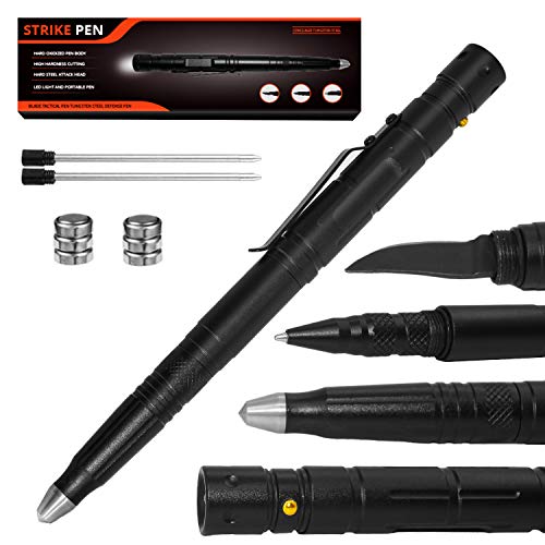 Multitool 6-in-1 Tactical Pen -Gifts for Men Women Dad Boyfriend Girlfriend with Flashlight,Ballpoint, Bottle Opener, Screw Driver, Hexagonal Wrench