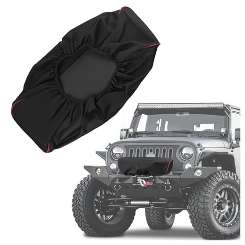 22.04 * 9.44 * 7.08 Inch Winch Cover,Heavy Duty Durable Winch Cover for Winches Water & Dust Protection,Universal 600D Oxford Fabric Electric Winches Covers Car Accessories