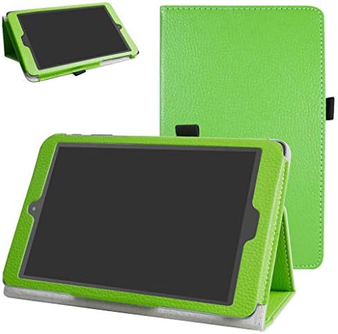 Alcatel A30 Tablet 8" Case,Mama Mouth PU Leather Folio 2-Folding Stand Cover for T-Mobile Alcatel A30 8-inch Tablet Model 9024W 2017 Released,Green