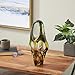 Deco 79 Glass Abstract Decorative Sculpture Ombre Cutout Home Decor Statue with Amber Accents, Accent Figurine 6