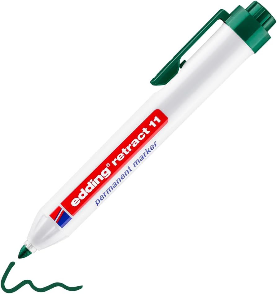 edding retract 11 permanent markör - yeşil - 1 kalem - yuvarluk uç 1.5-3 mm