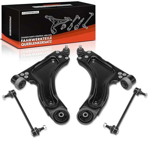 Frankberg 4Pcs Control Arm Kit Compatible with Meriva X03 1.2L-1.8L 2003-2010 Meriva MK I A 1.2L-1.8L 2003-2010 Replace# 093388569