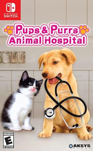 Pups & Purrs Animal Hospital Switch jeu de simulation vétérinaire en version import Nord-Amérique