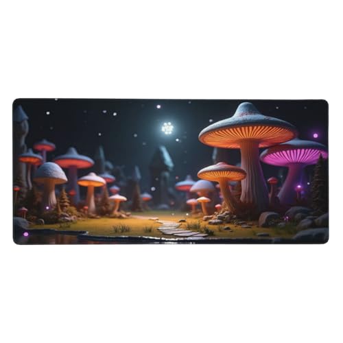 Tapis de souris grand format antidérapant avec bords cousus renforcés