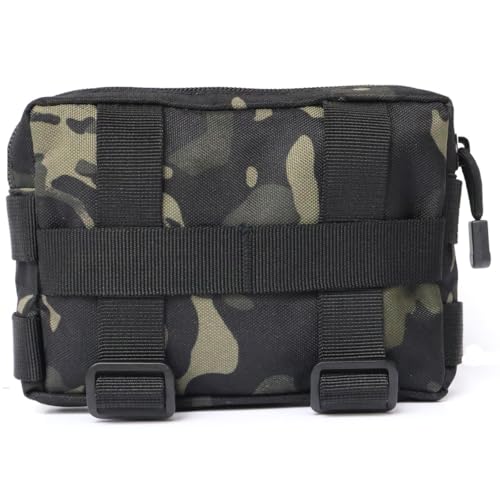 Black Camouflage Tactical MOLLE Pouch Waist Pack EDC Organiser Medic Tool Bag Airsoft Military Army Utility Belt Backpack Vest Pouch MTP - Image 3